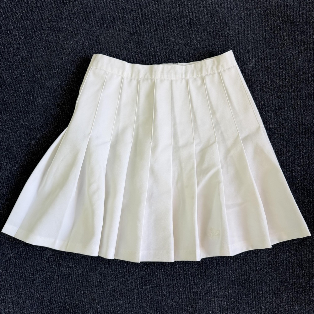 Vintage The Pop Shop Skirt‎ Womens 6 White Pleated School Tennis Uniform Summer